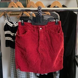 Levi’s Red Corduroy Skirt